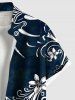 Collier avec Pendentif Boussole en Filigrane et Fleurs Style Ethnique Grande-Taille pour la Plage - Bleu de Minuit 