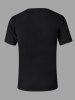 Plus Size Skeleton Hand Tai Chi Coconut Tree Bat Print Hawaii T-shirt For Men -  