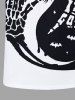 Plus Size Skeleton Hand Tai Chi Coconut Tree Bat Print Hawaii T-shirt For Men -  