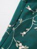 Floral Embroidery Mesh Ruffles Lace Trim Vintage Dress -  