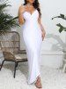 Plus Size Tassel Trim Solid Convertible Beach Cover Up Dress -  