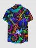 Music Notes Guitar Colorful Glitter 3D Print Plus Size Matching Outfit For Couples -  