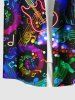 Music Notes Guitar Colorful Glitter 3D Print Plus Size Matching Outfit For Couples -  