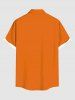 Chemise Amour Pastèque Imprimé Nouée avec Poche de Grande Taille pour Homme - Orange 5XL