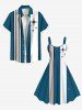 Plus Size Star Stripes Colorblock Print Hawaii Tank Dress -  