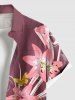 Rose et Short de Plage Assortis Grande Taille Imprimé Lys pour Couples - Rose clair 
