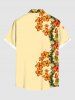 Tenue de Plage Hawaiien Imprimé Feuilles Tropicales Grande Taille Mignon - Jaune 