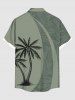 Coconut Tree Tropical Leaf Print Plus Size Matching Hawaii Beach Outfit For Couples -  
