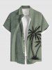 Coconut Tree Tropical Leaf Print Plus Size Matching Hawaii Beach Outfit For Couples -  