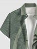 Coconut Tree Tropical Leaf Print Plus Size Matching Hawaii Beach Outfit For Couples -  