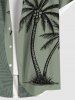 Coconut Tree Tropical Leaf Print Plus Size Matching Hawaii Beach Outfit For Couples -  