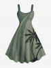 Coconut Tree Tropical Leaf Print Plus Size Matching Hawaii Beach Outfit For Couples -  