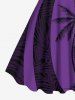 Robe Débardeur Hawaïen Feuille Arbre Noix de Coco Imprimé de Grande Taille - Pourpre  5X