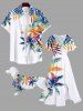 Pet's Colorful Coconut Tree Branch Leaves Print Hawaii Button Shirt -  