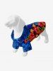 Pet's Floral Tropical Leaves Printd Hawaii Button Shirt -  
