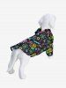 Pet's Neon Light Coconut Tree Pineapple Flamingo Star Print Hawaii Button Shirt -  
