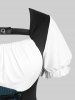Plus Size Grommets Lace-up Buckle Panel Ruched Lace Trim Tulip Hem Dress -  
