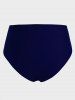 Maillot de Bain Tankini Asymétrique Panneau Vague de Mer Imprimée - Bleu 2XL
