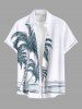 Coconut Tree Seascape Print Plus Size Matching Hawaii Beach Outfit For Couples -  