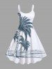 Coconut Tree Seascape Print Plus Size Matching Hawaii Beach Outfit For Couples -  