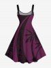 Plus Size Coconut Tree Tropical Leaf Print Hawaii Tank Dress -  