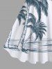 Plus Size Coconut Tree Seascape Print Hawaii Tank Dress -  