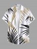 Tropical Leaf Print Plus Size Matching Hawaii Beach Outfit For Couples -  