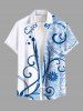 Costume de Plage Grande Taille Imprimé Floral Assorti pour la Plage - Bleu clair 