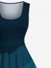 Plus Size Beach Sea Sharks Dolphin Print Hawaii 1950s Vintage Dress -  