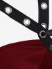 Gothic Choker Lace Up Cutout Handkerchief Dress -  