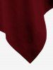 Gothic Choker Lace Up Cutout Handkerchief Dress -  