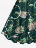 Robe débardeur trapèze grande taille à imprimé corail, plantes, poissons et cordes, motif créatures marines d'Hawaï - Vert profond 5X