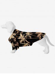 Pet's Coconut Tree Print Hawaii Button Shirt -  