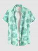 Tenue Grande Taille pour la Plage Jointif Petites Fleurs D'Hibiscus - Vert clair 