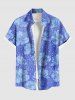 Tenue de Plage Grande Taille et Costume Imprimé à Pois avec Fleurs - Bleu Ciel 