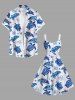 Plus Size Turtle Shell Starfish Coral Plant Print Hawaii Sea Creatures A Line Tank Dress -  