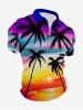 Contrastant Imprimé Cocotier et Soleil Grande Taille pour la Plage - Multi-A 
