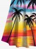 Contrastant Imprimé Cocotier et Soleil Grande Taille pour la Plage - Multi-A 