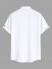 Plus Size Flowers Leaf Print Buttons Pocket Hawaii Shirt For Men -  