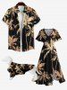 Pet's Coconut Tree Print Hawaii Button Shirt -  
