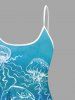 Tenue de Plage Trapèze Grande Taille Ombre Imprimé Méduse - Bleu 