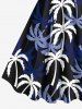 Robe Débardeur Hawaïen à Imprimé Cocotiers Grande-Taille - Noir 3X