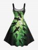 Plus Size Waterweed Seabed Shark Print Hawaii Sea Creatures Ombre A Line Tank Dress -  