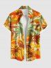 Tenue de Plage Grande Taille Mignon Contrastant Imprimé Cocotier pour la Plage - Orange 