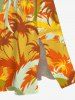 Tenue de Plage Grande Taille Mignon Contrastant Imprimé Cocotier pour la Plage - Orange 