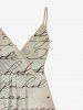Distressed Ombre Letter Shell Starfish Print Plus Size Matching Hawaii Beach Outfit For Couples - café 