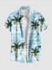 Coconut Tree Sea Print Plus Size Matching Hawaii Beach Outfit For Couples -  