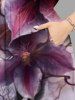 Plus Size Tie Dye Flower Branched Print Split Hawaii Midi Dress -  