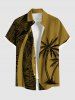 Contrastant Imprimé Cocotier et Feuilles Grande Taille pour la Plage - Deep Yellow 