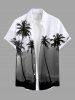 Tenue de Plage Grande Taille Mignon Contrastant Imprimé Cocotier pour la Plage - Blanc 